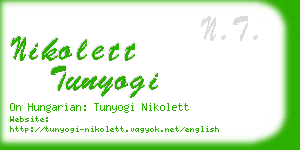 nikolett tunyogi business card